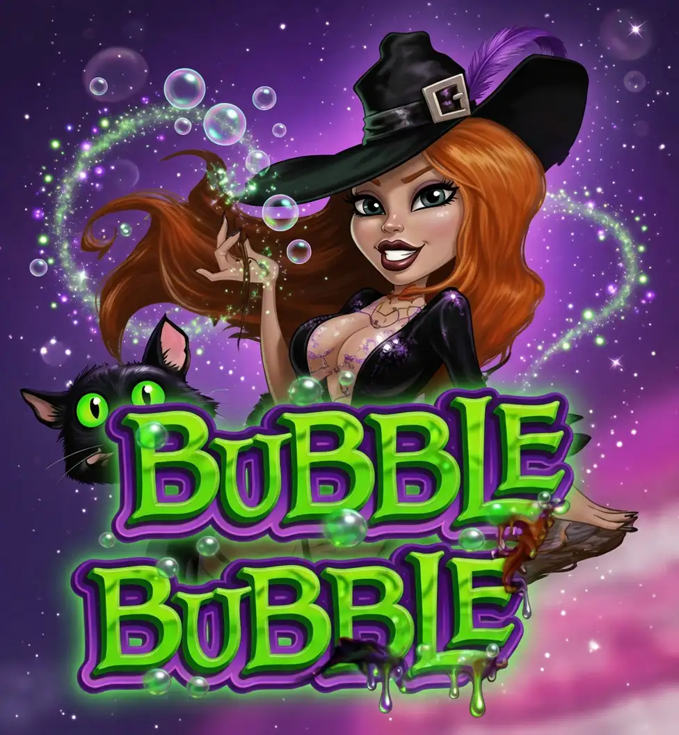 Bubble Bubble pokie with witch and bubbles