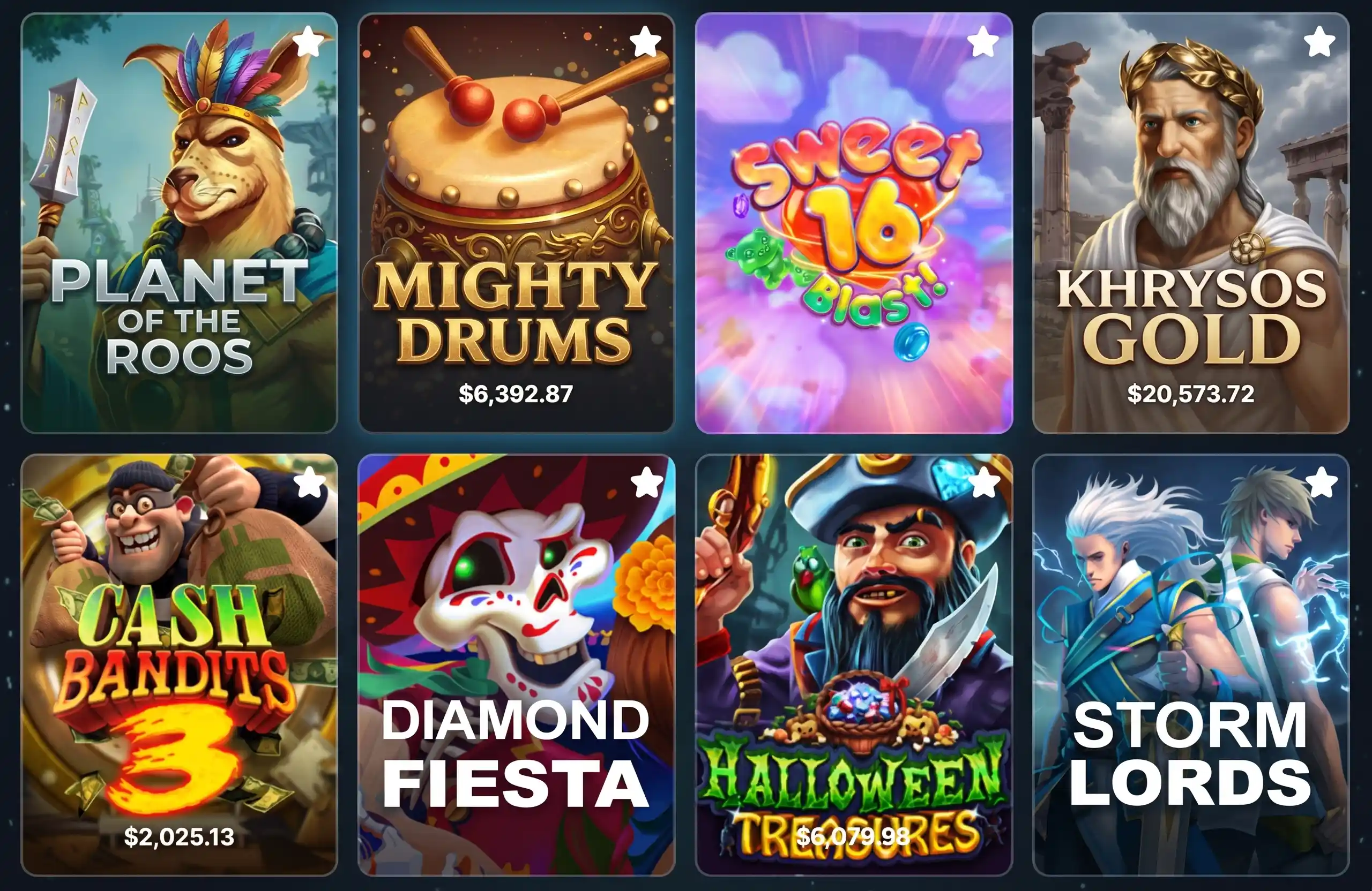 Popular pokies selection at online casino