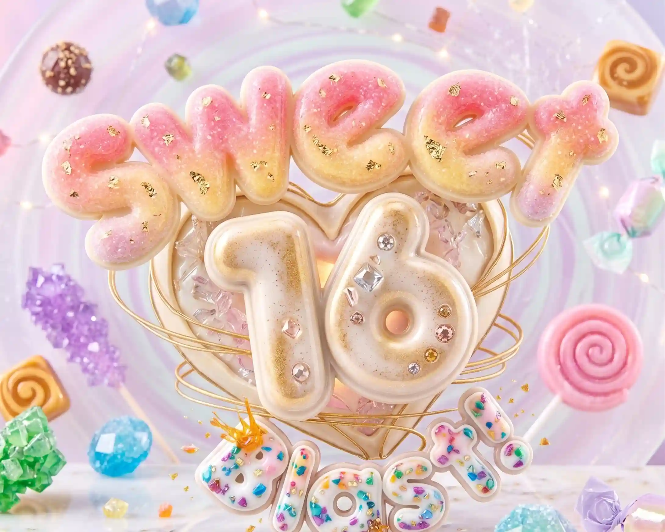Sweet 16 Blast pokie with pastel treats
